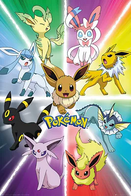 Pokemon - TV Show / Gaming Poster (Eevee Evolution) • $11.99