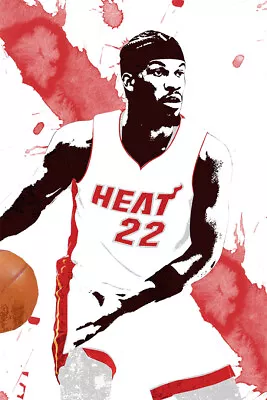 Jimmy Butler Basketball Miami Heat Basketball Team Wall Decor - POSTER 20 X30  • $23.99