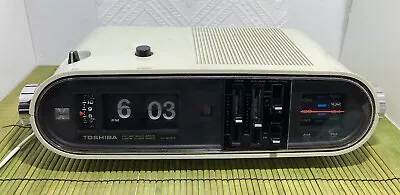 Vintage Toshiba Flip Clock Digital Clock Radio RC-803FS Works • $100