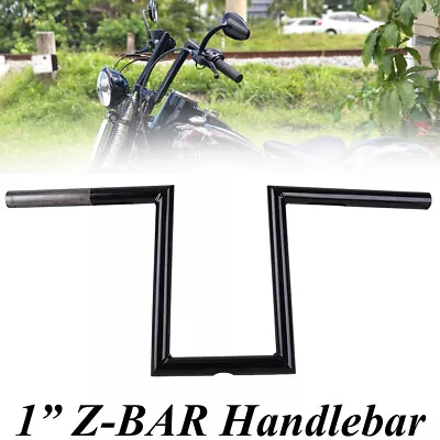 $72.95 • Buy Motorcycle 1  Z Bars Drag Handlebars For Harley Sportster 883 1200XL V-ROD Honda