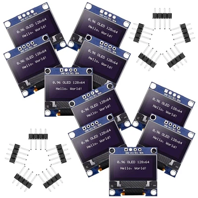 $18.58 • Buy 0.96 Inch White LCD Screen 4-Pin I2C IIC Communication 4-Pin 128X64 OLED Self-Lu