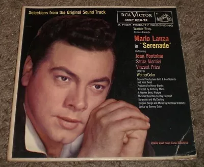 Serenade Mario Lanza~2 7  45 RPM EP~Joan Fontaine~Vincent Price~FAST SHIPPING!!! • $10.75