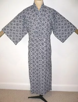NEW MEN'S JAPANESE NEMAKI KIMONO COTTON LINED DRESSING GOWN ROBE With BELT • £39.99