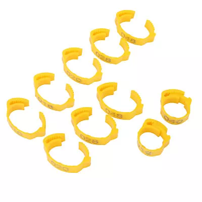 50pcs Chicken Leg Rings Retractable 6 Slots Chicken Identification Leg Bands For • £5.99