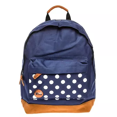 Mi Pac Navy Blue Polka Dots Backpack Rucksack Back To School Work Bag BNWT • £13.99