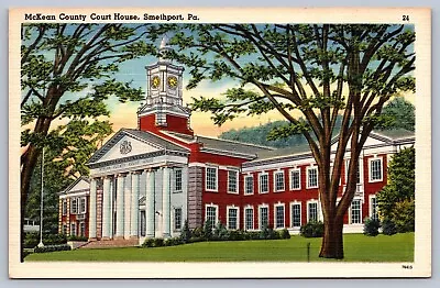 Postcard Smethport PA McKean County Court House • $4.95