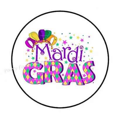 Mardi Gras Envelope Seals Labels Stickers Party Favors • $1.99