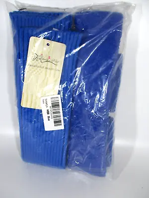 Leg Warmers Headband Wristbands Blue Knit Workout 80s Women Accessories • $8.99