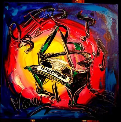 PIANO MUSIC Mark Kazav  Abstract Modern CANVAS Original Oil Painting  CANADIAN • $99