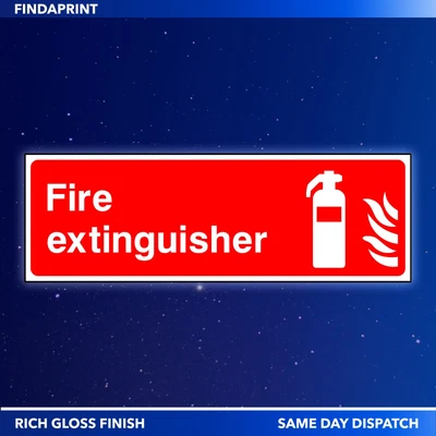 £0.99 • Buy Fire Extinguisher Sign  - Fire Equipment Sticker - ALL SIZES - FEQP0035