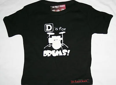 D Is For Drums - Alternative Funny Rock Music Black Baby T Shirt  • £6.50