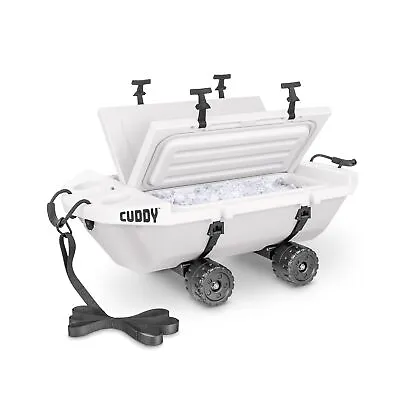 CUDDY Crawler Cooler With Wheels – 40 QT Amphibious Floating Cooler And Dr • $381.03