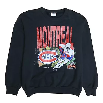 Vintage Montreal Canadiens Sweatshirt Crewneck Size Large 1990 90s NHL • $60