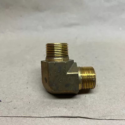 Threaded Brass Elbow Pipe Fitting 3/4  Inch Male To Male 90 Degree Connector • $29.99