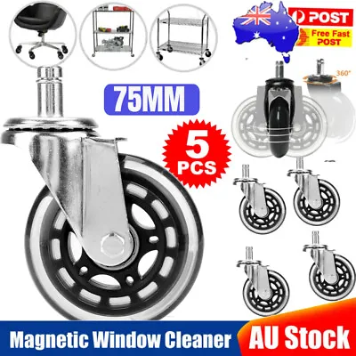 5x Rollerblade Office Chair Wheels Replacement 3  Rolling Casters For All Floors • $20.89