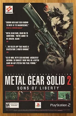 2002 Metal Gear Solid 2 PS2 Playstation 2 Print Ad/Poster Official Promo Art • $19.49