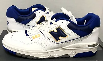 New Balance 550 White Blue Purple Gold Lakers Sz 10 Bb550wtn • $55