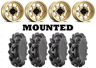 Kit 4 ITP Mammoth Mayhem Tires 32x10-14 On Method 410 Bead Grip Gold Wheels HP1K • $2017.93