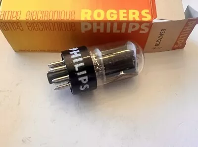 Rare 6SN7 GTB Philips Rogers Lampe Electronique Match Triodes NOS Black Plate O • $238