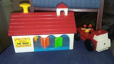 Vintage Fun Fire House Station And Truck Made By Joseph International • $14.99