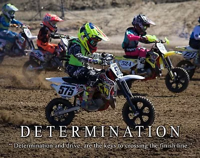 Motocross Motorcycle Racing Motivational Poster Art Print Kids Room Wall Decor • $9.95