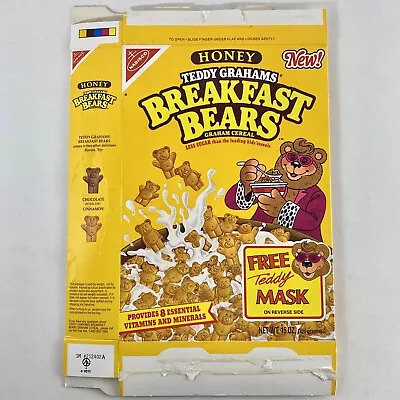 Nabisco Honey Teddy Grahams Breakfast Bears Vintage 1989 Empty Cereal Mask Box • $19.99