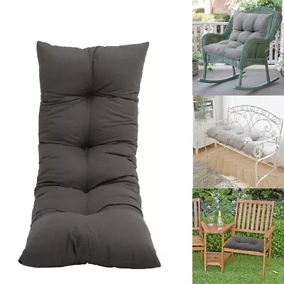 Garden Bench Cushion Cotton 60-120cm Cushion Pad Outdoor Rocking Chair Mat Uk • £18.95