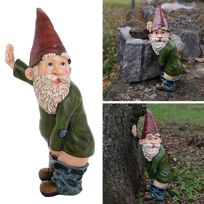 Funny Resin Figurines Naughty Garden Gnome Garden Decoration Statue Gnome Decor • $14.99