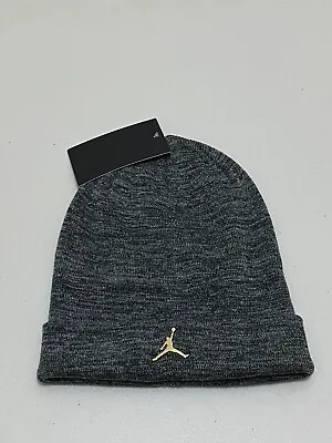 Nike Air Jordan Cuffed Beanie One Size Fits Most New W/ Tags Metal Jumpman Logo • $103.96