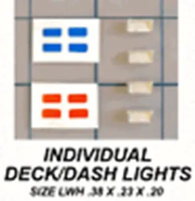 1/18 Deck / Dash Lights For Model Police Cars Single Lens Pack Of 4 CH1915A • $4.50