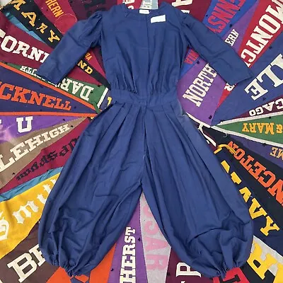 Antique Edwardian Blue Wool & Cotton Gym Suit Jumpsuit 1910s Provenance Sports • $375