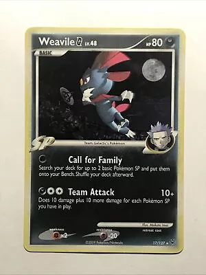 Pokemon Card Weavile G LV.48 Platinum 17/127 Holo Rare TCG! • $1.99