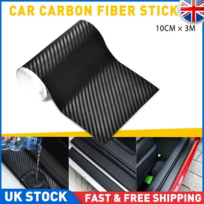 Car Sill Scuff Protector Door Plate Sticker Bumper Body Anti Scratch Strip 10FT • £12.29