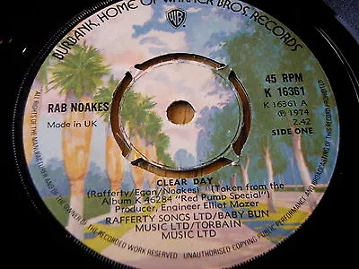 Rab Noakes - Clear Day   7  Vinyl • £3.89
