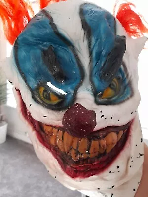 £7 • Buy Latex Scary Clown Halloween Over The Head Mask One Size
