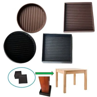 £6.46 • Buy 4Pcs/set Square Round Furniture Pads Caster Cups  Couch/Chair/Bed Stoppers