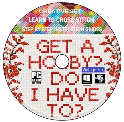Learn To Cross Stitch / Crochet & Knit Course Step By Step Instruction Guides  • £3.95