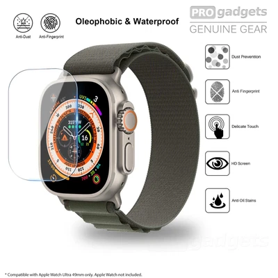 $11.99 • Buy For Apple Watch Ultra 49mm Screen Protector Full Cover 9H Thin Tempered Glass