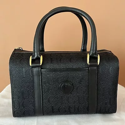 Authentic  Vintage Gucci Black G Logo Boston Bag Preloved • $380