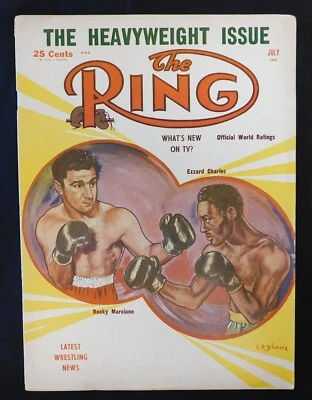 $19.99 • Buy The Ring 1954 Vintage Magazine - Rocky Marciano & Ezzard Charles Cover