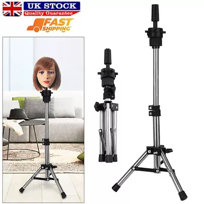 £9.99 • Buy Adjustable Wig Head Stand Mannequin Tripod Holder For Hairdressing Training UK