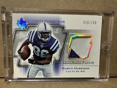 Marvin Harrison 2004 Ultimate Collection 2 Color Game Jersey Patch #/150 SP RARE • $88.88