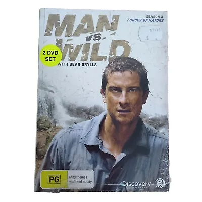 Man Vs Wild Season 3 Forces Of Nature DVD R4 New Sealed Bear Grylls 2 Disc Set • $7.74