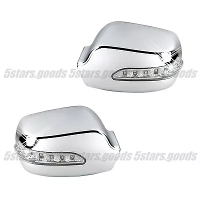 Chrome Side Led Turn Signal Light Lamp Mirror Covers Molding Trims For Mazda 6 • $50