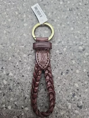 Polo RALPH LAUREN Key Chain FOB Brown Braided Leather New NWT • $32.99