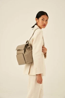 $189.99 • Buy OROTON Lucy Small Backpack Stone RRP$369 Womens Leather Bag Handbag New