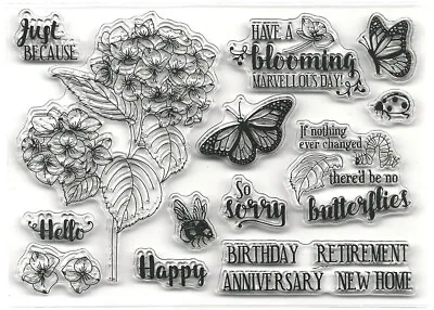 CLEARANCE Clear Stamp Set - Blooming Marvellous 13 Stamps In Total New • £2.50