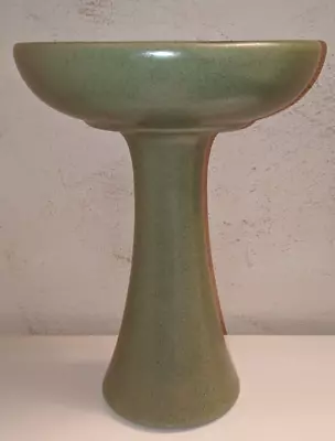 Excellent Vintage HAEGER Pottery Pedestal Planter Green Speckle MCM 10  • $20