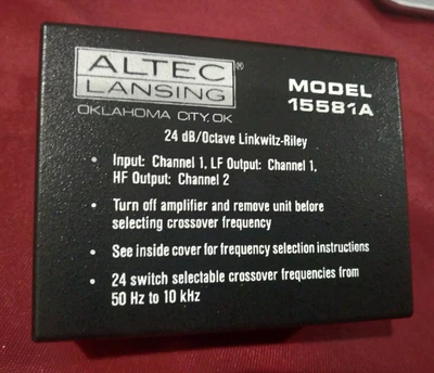£20.44 • Buy Nos Altec Lansing 15581a Electronic Frequency Dividing Module-linkwitz Riley 1/2