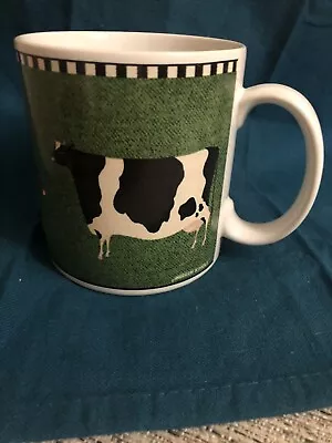 Brandon House BY WARREN KIMBLE BARNYARD ANIMALS Holstein Cow MUG FARMHOUSE CHIC • $10